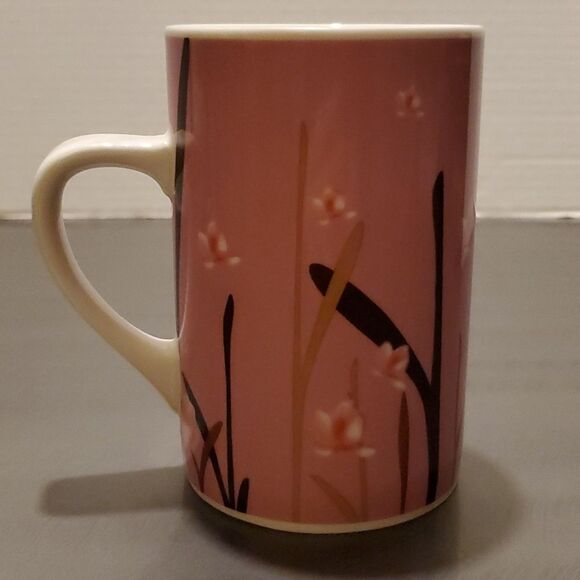Starbucks 2004 Pink Cherry Blossom Japanese Motif  Coffee Mug Tea Cup - Picture 3 of 9